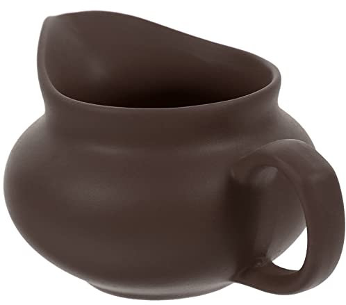 BESTonZON Ceramic Jug Unique Spout for Juices and Sauces for Home Restaurant and Parties Elegant Design for Easy Serving