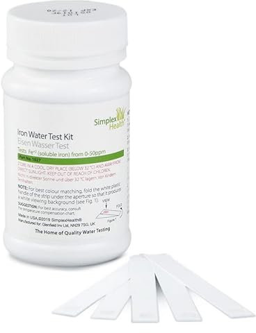 Wassertest für Eisen 0-50ppm Wasserteststreifen (25 Stück)