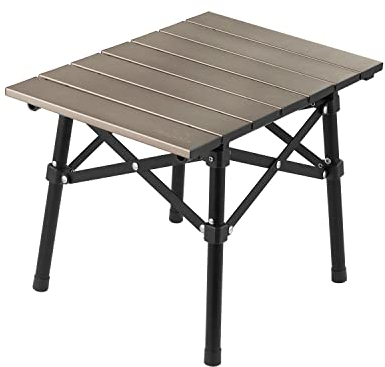 Naturehike Campingtisch Klapptisch aus Aluminium Tragbarer Klappstuhl Ultraleicht Camping Tisch Klein Tisch zum Garten Wandern Camping (Gold)