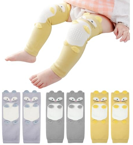 XEPST Packung mit 3 Kleinkind Baby Beinwärmer, niedliche Tiermuster Beinwärmer Kniestrümpfe Baby Knieschützer Beinärmel Leggings für Baby Kinder Kleinkinder Jungen 0-3 Jahre, Einheitsgröße (Fuchs)