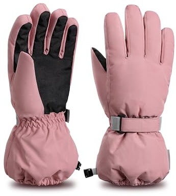 ThxToms Kinder Ski Handschuhe | Winter Snow Skihandschuhe -15℃ | Winddicht Wasserdicht Warm | Oxford Verdickt Kalt Wetter | Outdoor Sports Snowboard Skifahren | Junge Mädchen für 4-13 Jahre alt