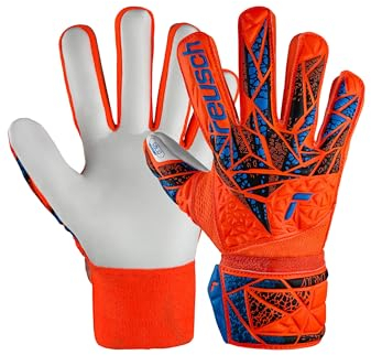 Reusch Attrakt Starter Solid Finger Support Junior Torwarthandschuhe Kinder Jugendliche Fußballhandschuhe Fingerprotektion für alle Wetterbedingungen und Spielfeldoberflächen