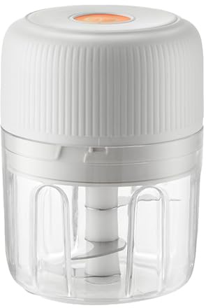 3JINSERDON Electric Garlic Chopper, 250ML Food Chopper USB, Mini Vegetable Chopper, Garlic Mincer, Onion Chopper, Portable Small Food Processor (white), EDR00101