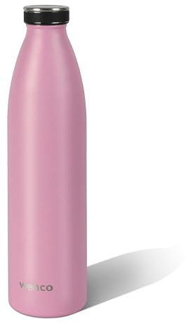 Vattenflaska i rostfritt stål wenco falmingo rosa – 1 000 ml – perfekt för barn, BPA-fri, läckagesäker, lämplig för kolsyra – liten termosflaska för bubblor, sport, skola, fitness