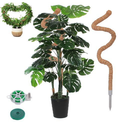 LifeNest 1 poste de musgo, soporte para plantas Monstera de 28 pulgadas, postes de musgo para plantas trepadoras de interior, kit de estacas de soporte para plantas en maceta, pothos, filodendro
