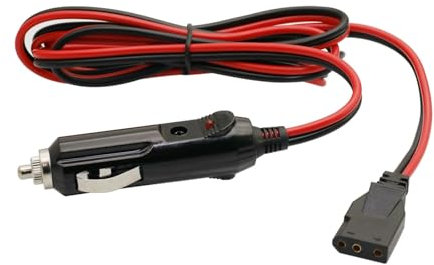 Karier CB Radio Power Cord Cable 3Pin Plug 2 Wire 16-Gauge Heavy Duty Copper Wire with 12V Cigarette Lighter Plug Socket for CB Ham Radios
