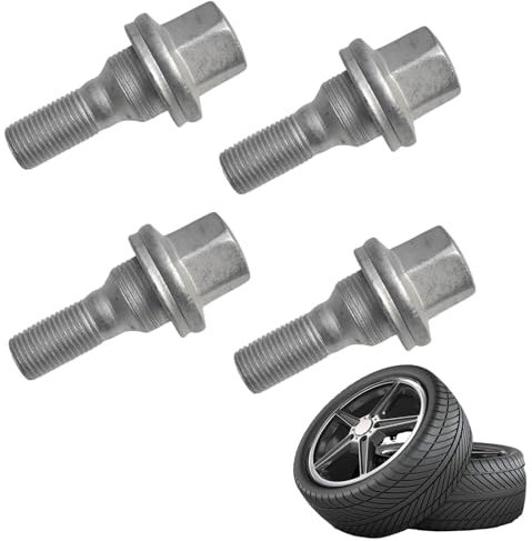 Boulons de Roue en Acier au Carbone,Boulon à Ecrou de Roue Hexagonal,Boulons D'automobile,pour Peugeot 1007 206 207 307 308 406 Citroen C5 C4L 540567 5405.67 Chromage M12 4 Pièces Tokaneit