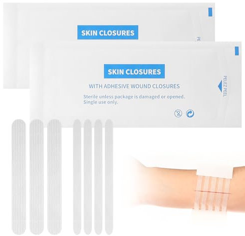 32 Stück Wundverschlussstreifen 2 Größen Wundverschluss Streifen Klammerpflaster Strips Hautverschlüsse zum Verschließen kleiner Schnitte und Wunden
