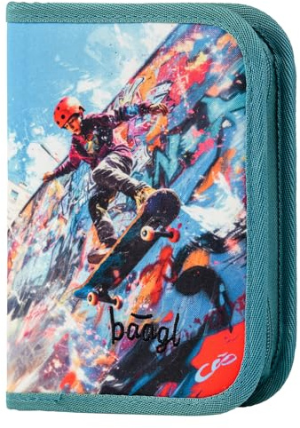 Baagl Federmäppchen Federmappe Schreibwaren Jungen Federtasche - Skatepark