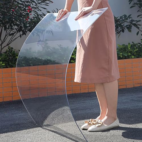 1mm Plaque Polycarbonate, Panneaux de Toit en Plastique, Plaques de Remplacement, Pour Jardin Garage Hangar Auvent, Feuilles de Plastique Transparent, Serres Panneaux de Toiture Isolants(2.62 x 3.3ft)