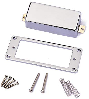 Healifty Mini Humbucker Pickup Set Für E-Gitarren Zubehör Mit Cupronickel Pickup-Rahmen Und Cover 2 Stück Für Diy Gitarren Ersatzteile Doppel-Humbucker Kompatibel