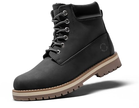 Bruno Marc Mens Classic Snow Boots Outdoor Waterproof Warm Winter Ankle Boots Hiking,Size 10,Black,SBSB226M-E