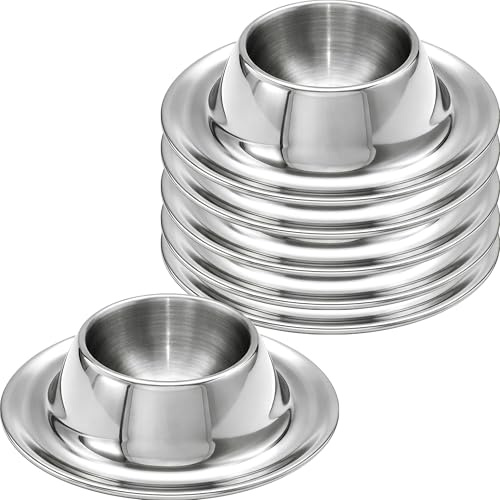 GRÄWE Eierbecher rund, Edelstahl 6er Set