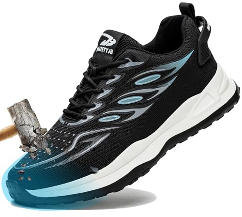 Zapatillas de Seguridad Hombre con Punta de Acero Zapatos de Trabajo Mujer Ligeras Calzado de Trabajo para Comodas Unisex Zapatos de Industria y ConstruccióN Azul