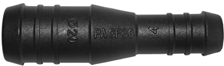 1, 2, 3, 5 oder 10 Schlauchverbinder 20 mm auf 14 mm gerade reduziert PA GF30 schwarz (2)