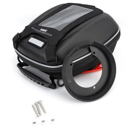 XTevu Borsa da Serbatoio per Olio Moto da 3 Litri, Borsa da Serbatoio per Moto Zaino a Tracolla, Borsa da Sella per Serbatoio Olio Combustibile Impermeabile con Parte Superiore