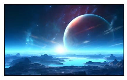 XOBRJQZ Écran de Projection À Cadre Fixe, Film Home Cinéma Diagonale 16:9 4K Ultra HD 3D Ready, Écran de Projection pour Cinéma Maison Films de Bureau(80 inch)