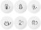 Iceten 6 Pcs Mini Ceramic Saucer, Cute Cat Ceramic Sauce Dish, Tea Bag Dish, Small Dipping Bowls, Round Soy Sauce Dish for Sushi, Soy Sauce, Can Hold Ketchup, Barbecue Sauce (White)