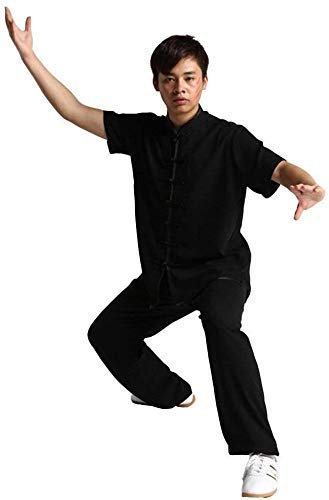 Tai Chi Kleidung Kampfsportuniformen Herren Kampfsportanzug, Traditionelle Chinesische Kleidung China Antikes Kostüm Kurzarm Tangzhuang Tai Chi Kung Fu Uniform Anzüge Outfit Stoff