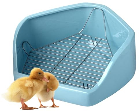 Bac à litière pour Petits Animaux, bac à litière pour Lapin - Poêle d'angle pour Petits Animaux | Petit bac à d'intérieur pour de Compagnie, Toilettes Amovibles en Fil métallique, entr