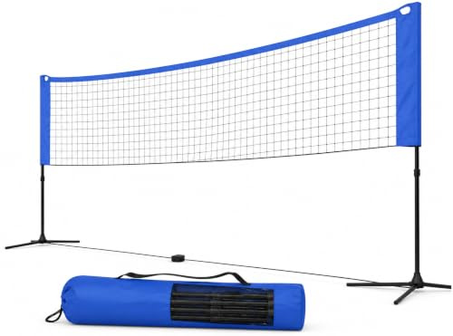 Rete da badminton 3,1 m – supporto regolabile in altezza 107/105/150 cm e borsa per il trasporto, rete in nylon pieghevole, facile da montare e smontare, ideale per tennis, fedrball, pallavolo o beach