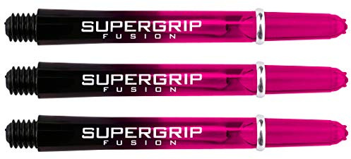 Harrows Supergrip Fusion Dart Shafts - Black & Pink - Medium- 1 Set (3 Stems)