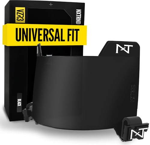 Nxtrnd VZR3 - Visera para Casco de fútbol Americano, tecnología de Lente Plana, para Adultos y niños, Negro