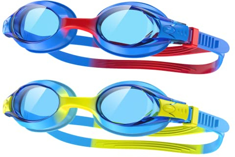 Findway Kids Swimming Goggles,Girls Boys Children Swim Goggles, Leakproof Anti Fog Lens Silicone Protection Swimming Goggles Kids for 3-14 Years Old