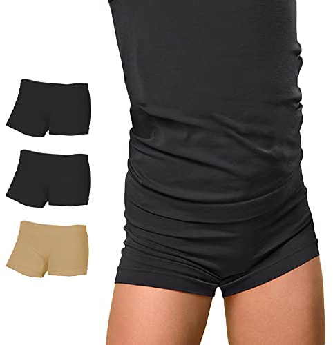 FOCENZA Set 3 Pezzi Culotte Bambina in Morbida Microfibra, Pantaloncini Ginnastica Artistica in Vari Colori, Made in Italy