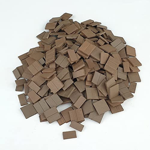 Baldosa (teja) en miniatura. Baldosa rectangular (Teja plana) negra 11 Mm. (600 u.)