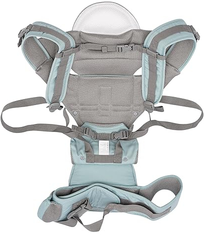 6-in-1 Babytrage für Neugeborene ab Geburt, Ergonomische Babytrage, Hüftsitz Baby, Atmungsaktive und Weicher, für Babys und Kinder von (Hellgrün)