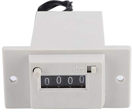 Compteur D'impulsions électromagnétiques, Compteur D'impulsions Mécanique à Affichage à 4 Chiffres 0-9999 Totalisateur Industriel Pour Textile Mécanique(DC12V)