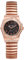 JewelryWe Damenuhr Elastische Achteckige Uhr: Glitzer Zirkonia Diamant Analog Quarz Armbanduhr Damen Rosegold Edelstahl Stretcharmband Schwarz Zifferblatt Uhr mit Zugarmband & Achteckig Gehäuse