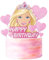 UEIOAVL Adornos no comestibles para magdalenas Paquete de 9 decoraciones de pasteles para niñas, decoración de pasteles para niños, juego de adornos para pasteles de cumpleaños