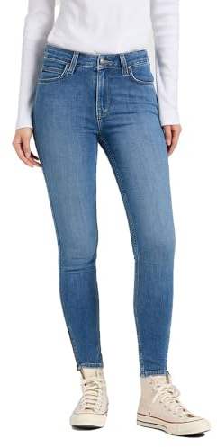 Lee Scarlett - Vaqueros para Mujer con Cremallera Alta, Cintura Alta, Corte Entallado, Blue Buzz, 26W / 31L
