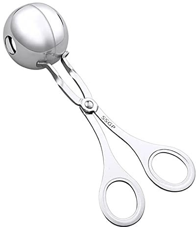 MOCHAMIK Pinzas para albóndigas, Cuchara para Masa para Galletas, albóndigas antiadherentes para Hacer albóndigas, Pinzas para albóndigas de Acero Inoxidable, cucharas para Hacer Helados