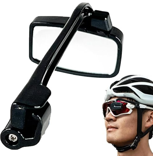 Genérico Vélo de cyclisme - Lunettes de cyclisme, casque avec rétroviseur | Réflecteur multi-angle réglable, miroir de lunettes de vélo, miroir de vélo monté sur lunettes