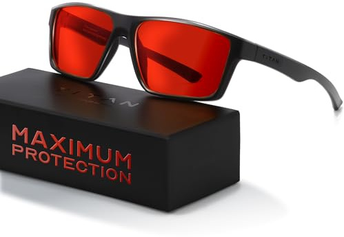 Titan Gaming Glasses, Anti Blue Light Glasses Men, UV400 Protection Blue Light Blocking Glasses for Computer Eye Strain