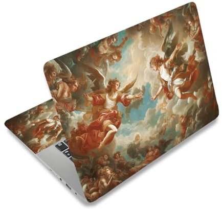 PLIGREAT 15 pulgadas Retro Laptop Skin Pegatinas Cortable Tamaño Universal Apto para portátiles de 12  13 13.3 14 Portátiles Extraíble Impermeable Portátil Arte Pegatinas PC Cubierta Protectora