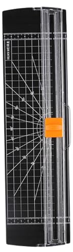 Pappersklippare manuell A4 papperstrimmer guillotin med automatisk säkerhetsskydd scrapbooking-verktyg för att skära foton eller etiketter kontor hem, skärreglage