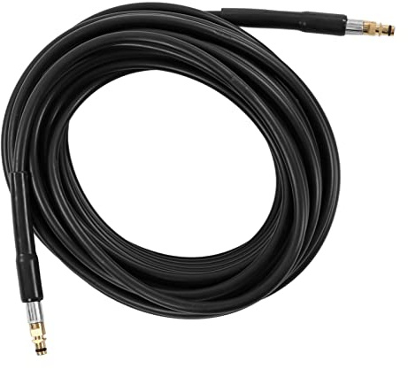 Zerodis Tubo Acqua Ad Alta Pressione, 5800 Psi, Lungo 16, Gomma Flessibile, Argento, per Autolavaggio, Pavimento, Esterno, Giardino, Tubi Hardware per Idropulitrice (Connettore in colore rame)