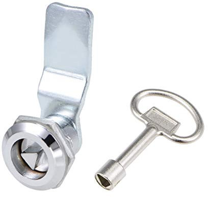 sourcing map Cerradura de Leva Tubular de Diámetro Cilíndrico de Bloqueo Largo Triángulo Llave Leva Doblada, 1 Paquete