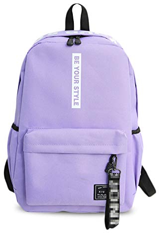 FANDARE Unisexo Mochila Escolar Mochilas Tipo Casual Bolsa de Escuela Hombres Mujeres Adolescente Universitaria Mochila Niña/Niño Viaje Mochilas Camping Daypack Poliéster Púrpura