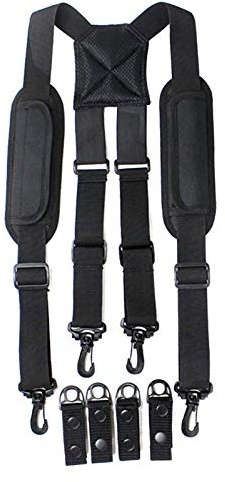 Dr.TOUGH Police Suspender for Duty Belt Tactical Suspenders Duty Belt Suspenders Law Enforcement with Padded Adjustable Shoulder