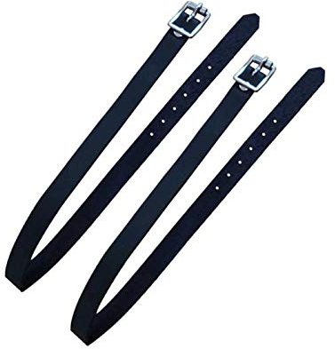 ALEOHALTER 2 Pcs Spur Straps, Horse Riding Straps With Buckle Solid Equestrian Spurs PU Leather Riding Sports Accessories Lady Spur Straps