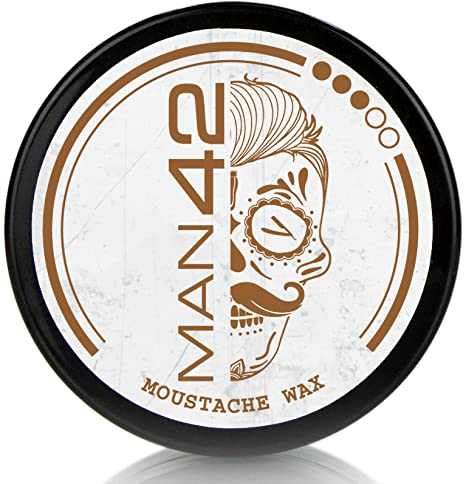 MAN42 Moustache Wax, Schnurrbart Wachs, Bart Wichse, Bart Styling Wax, 50ml
