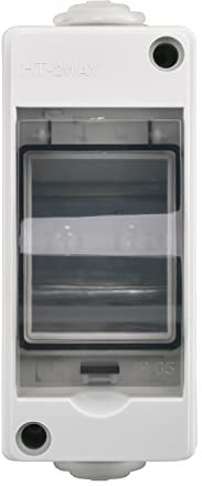 Tissting Scatola Di Distribuzione A Parete 2 Moduli 54x90x120 mm - Cassetta Quadro Elettrico Esterno IP65 Impermeabile Per Circuiti Elettrici, Ideale Per Case, Officine, Hotel E Centri Commerciali