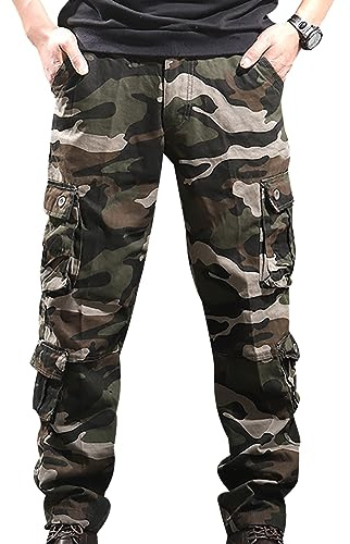 Pantalon Camuflaje Hombre Pantalones Cargo Multibolsillos de Trabajo Deportivos Jogging Tacticos Militares Largos Hombre Pantalón Táctico Jogger Cargo Pants Militar Hombre Tallas Grandes Verde