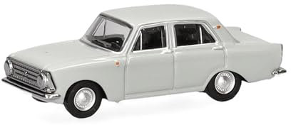 Herpa Modellauto Moskwitsch 408, hellblau (Spur TT), Miniatur im Maßstab 1:120, Sammlerstück, Made in Germany, Modell aus Kunststoff