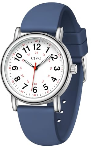 CIVO Reloj Enfermera Unisex Analógico: Relojes de Pulsera Impermeable 12/24 Horas con Segunda - Regalo per Mujer Hombre Estudiante de Medicina